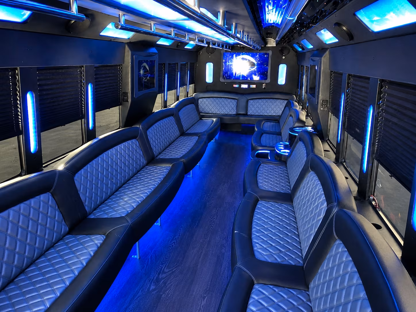 18 Passenger Party Bus Inside