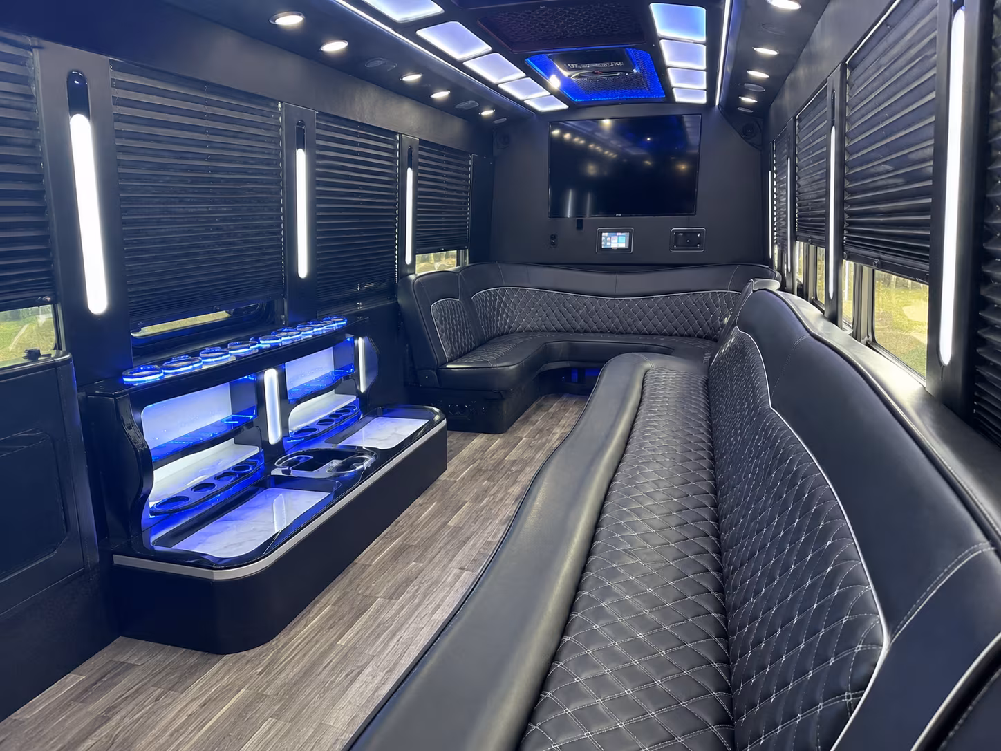 20 Passenger Party Bus Interior