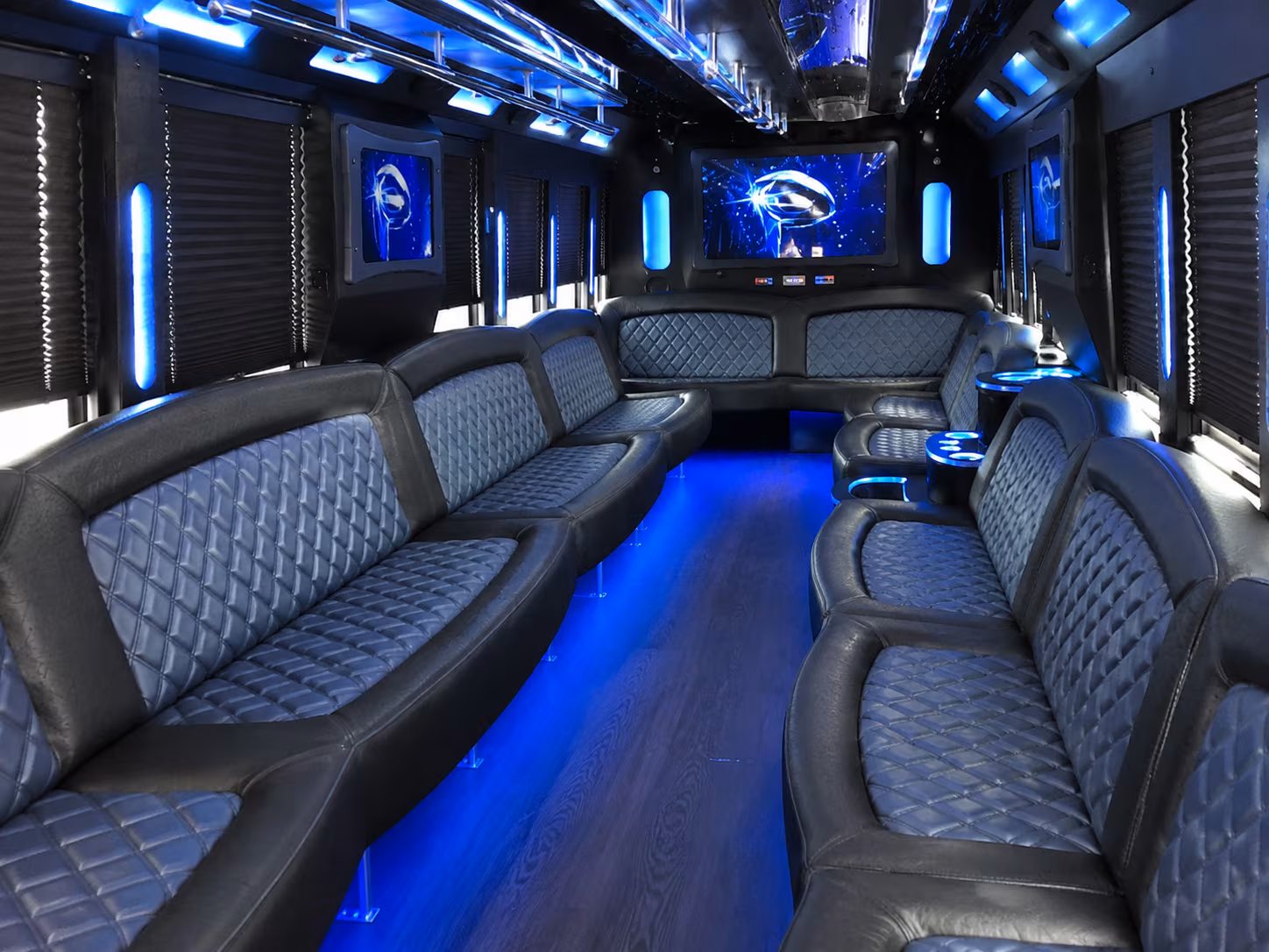 Fullerton Birthday, Sweet 16, & Quinceañera Transportation party bus exterior