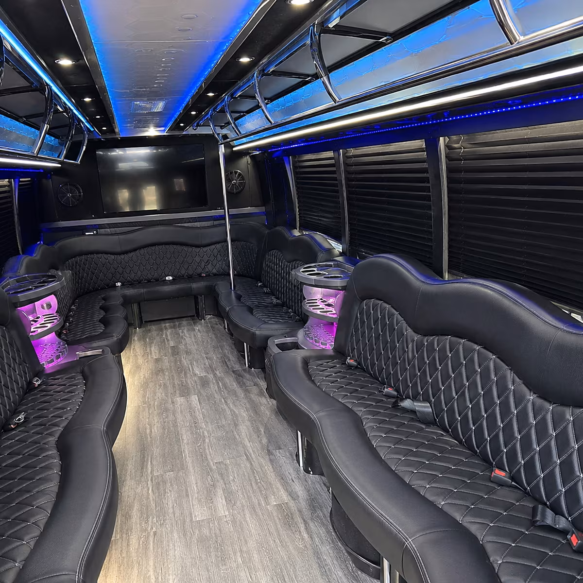 Fullerton Concert & Music Festival Transportation party bus interior