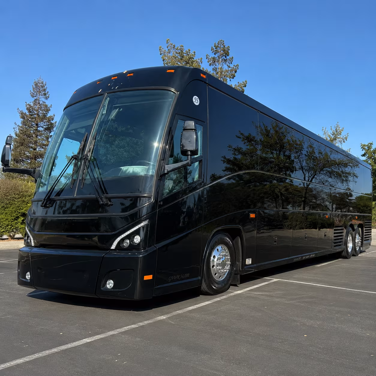 Fullerton Corporate Transportation party bus exterior