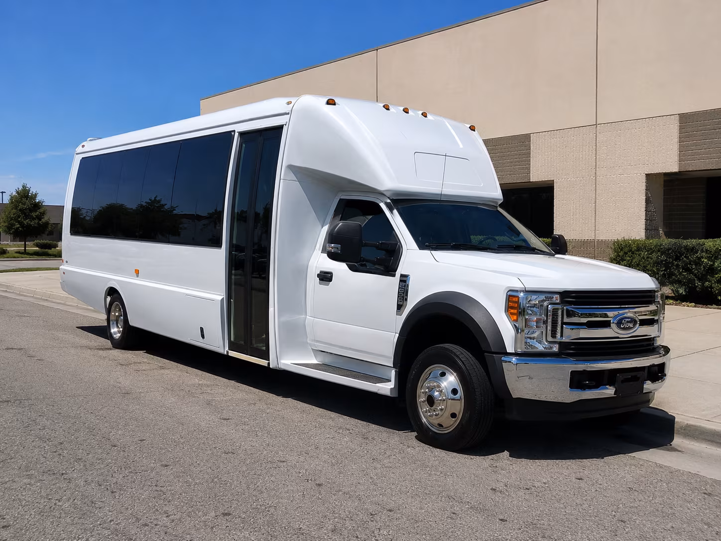 Fullerton Corporate Transportation party bus exterior