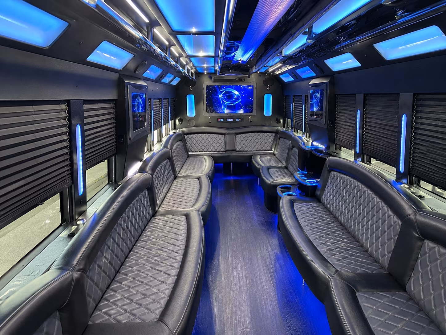 Fullerton Private Event Transportation party bus exterior