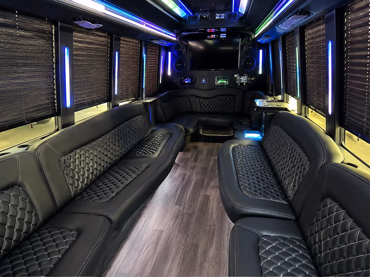 Fullerton Prom & Homecoming Transportation party bus interior