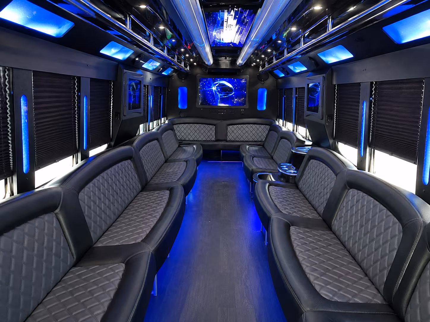 Fullerton Sporting Event Transportation party bus exterior