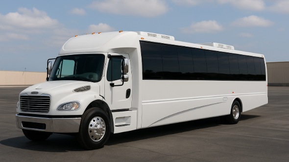 Exterior of Charter Bus Company Buena Park's 20 Passenger Party Bus in Buena Park