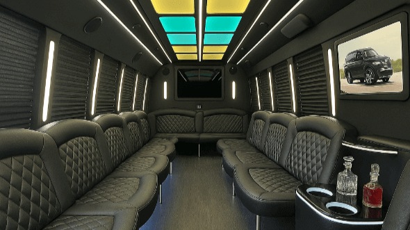 30 passenger party bus interior