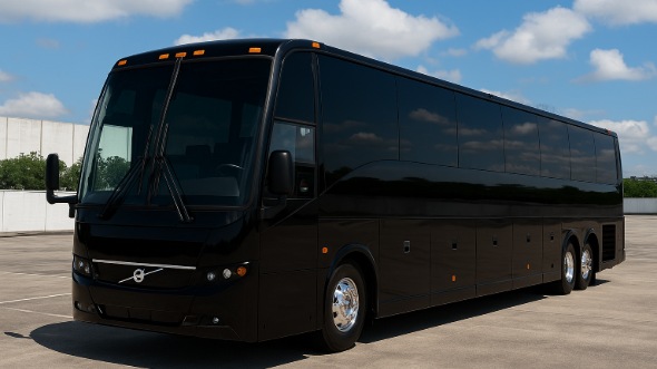Exterior of Charter Bus Company Orange's 40 Passenger Party Bus in Orange
