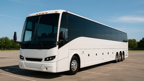 Exterior of Charter Bus Company Fullerton's 45 Passenger Charter Bus in Fullerton