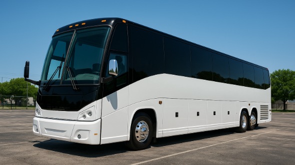 Exterior of Charter Bus Company Buena Park's 50 Passenger Party Bus in Buena Park