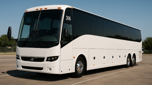 Exterior of Charter Bus Company Fullerton's ADA Charter Bus in Fullerton