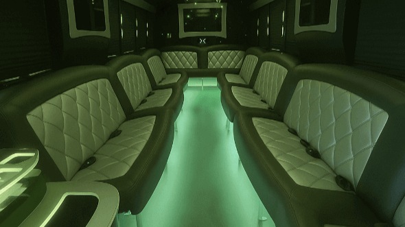 fullerton 40 passenger party bus interior
